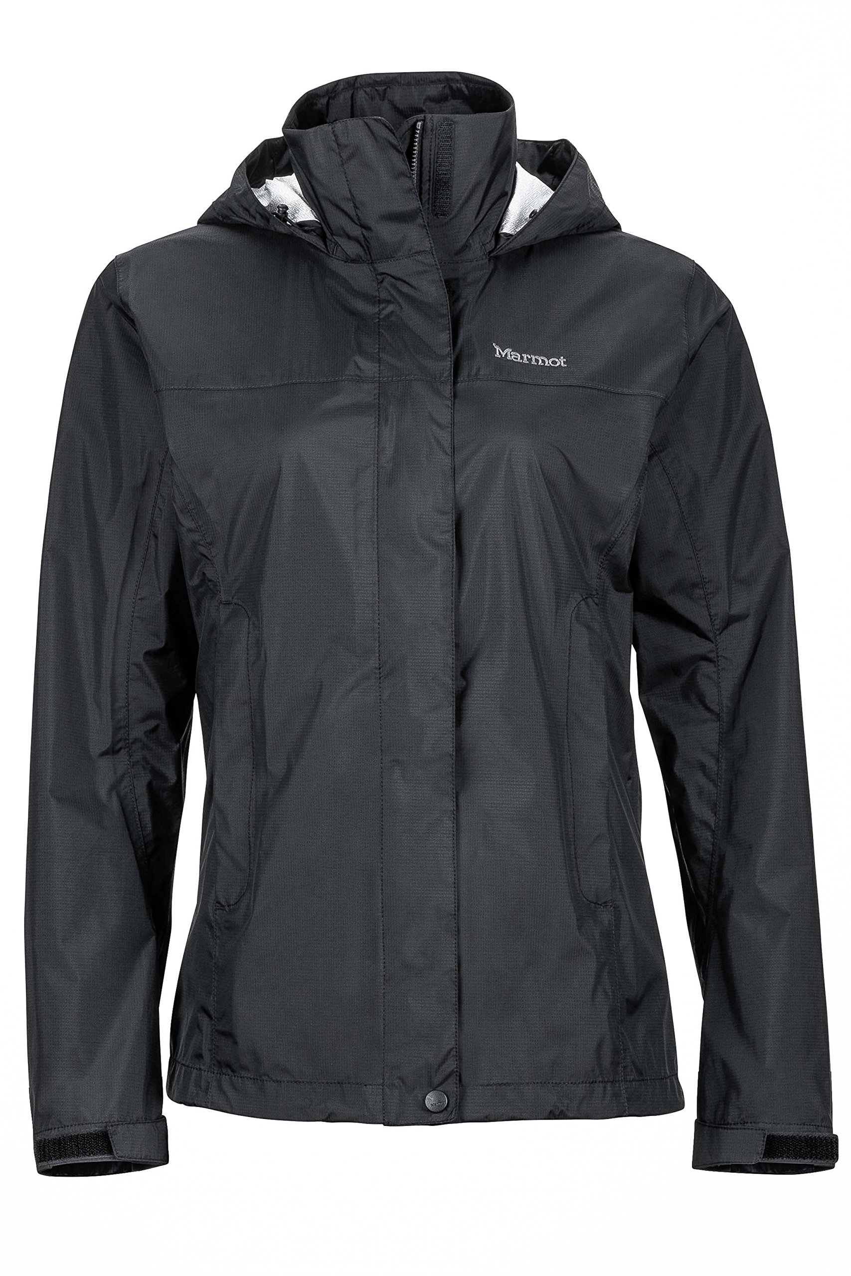 MARMOT Women’s PreCip Lightweight Waterproof Rain Jacket for Hiking Black Medium